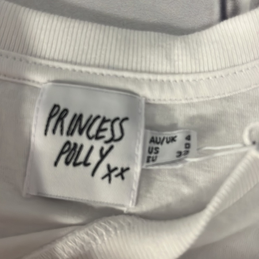 Princess Polly Organic Cotton Take Care Baby Tee Sz 0. - Picture 3 of 10